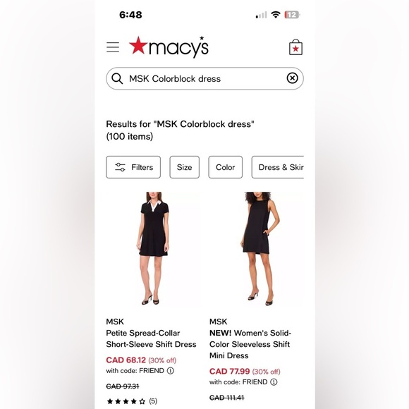 DRESS sz 12, colorblock ,gold colored chain detail , heavy ,fitted,MSK,Macy’s - Picture 12 of 13